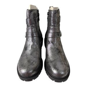 GBG Los Angeles Pewter Moto Ankle Boots – Size 6.5M